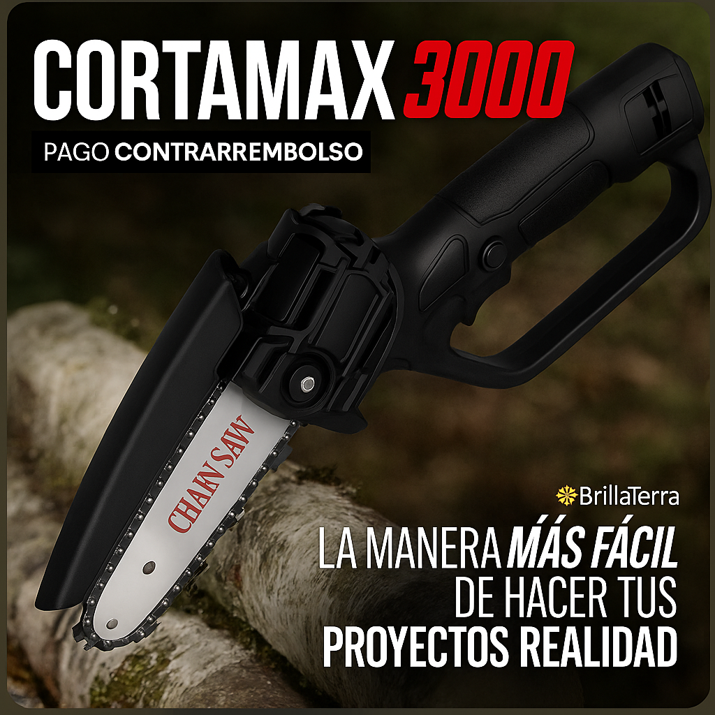 Mini Motosierra Eléctrica + Linterna Frontal LED GRATIS