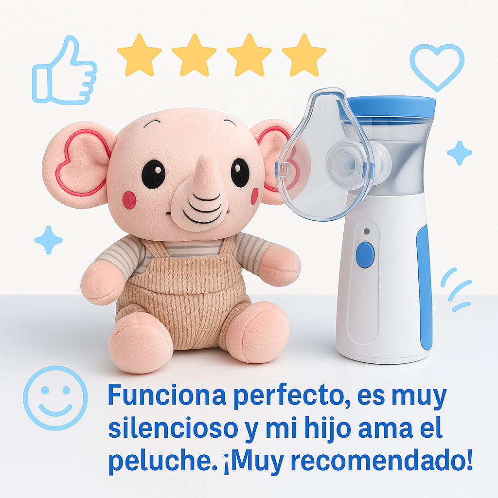 Inhalador Nebulizador Portátil + Peluche de Regalo - Arti®