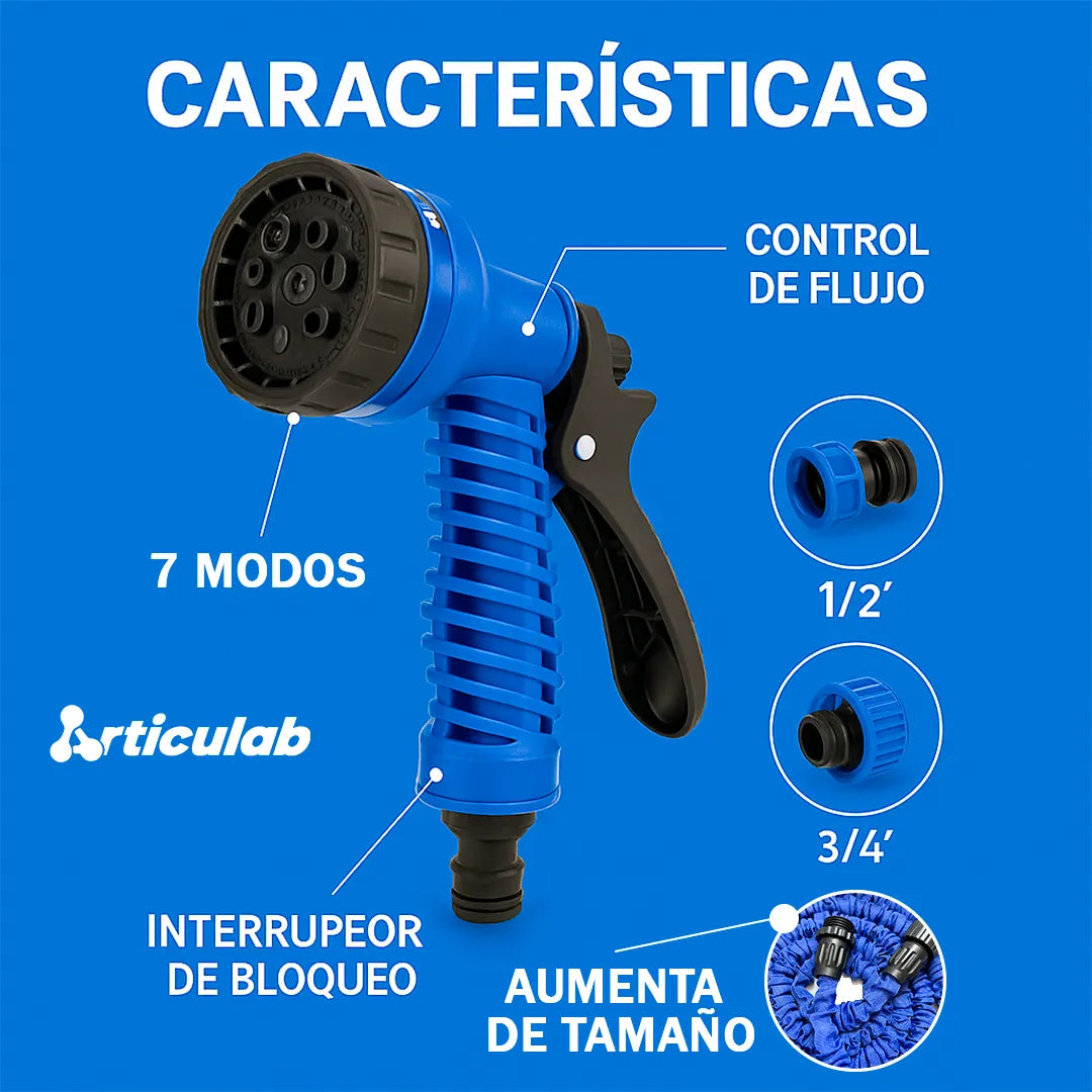 Manguera Extensible 30M y Antidobleces