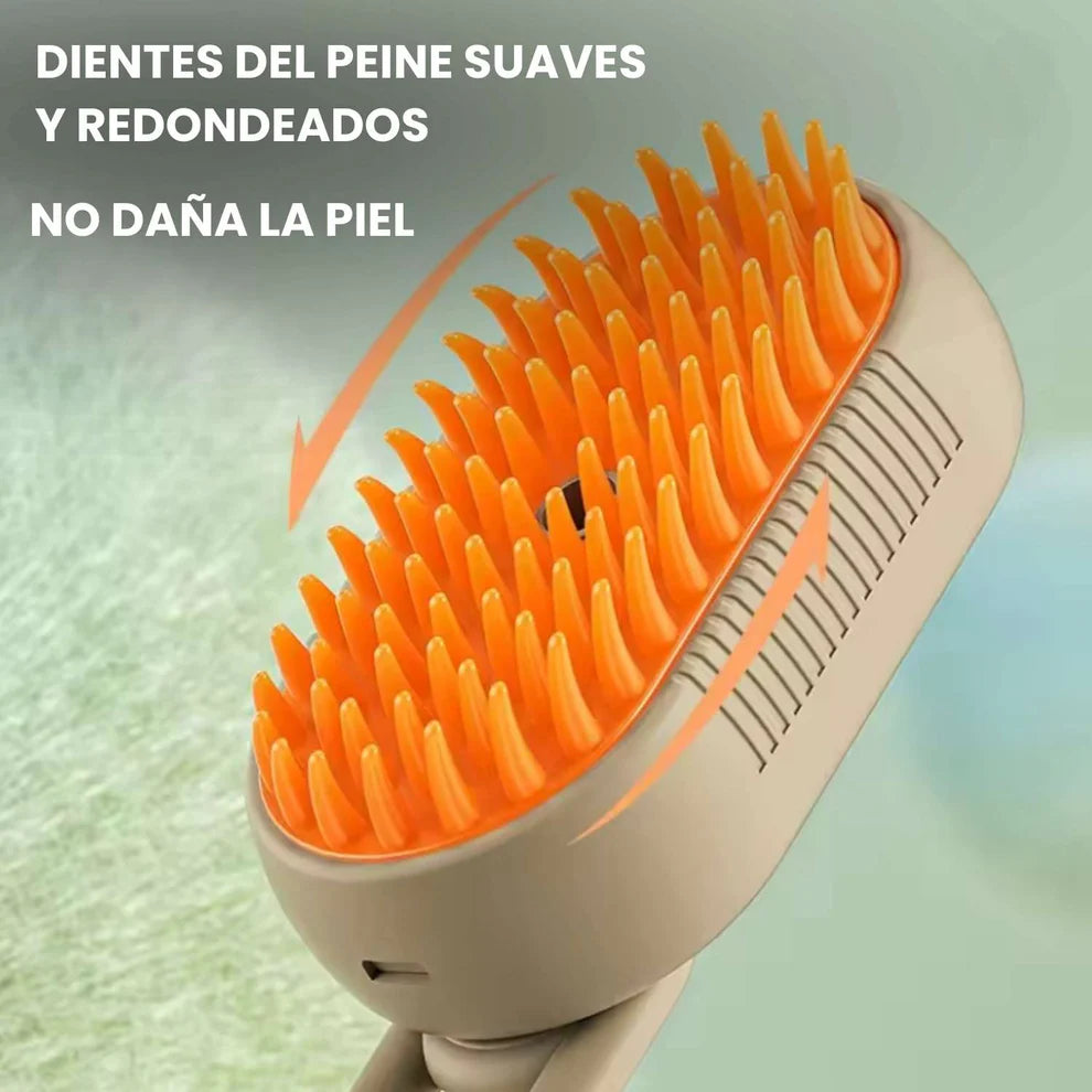 VapoPet™ - Cepillo a Vapor 4 en 1 Para Mascotas + Mini Aspirador Portátil GRATIS