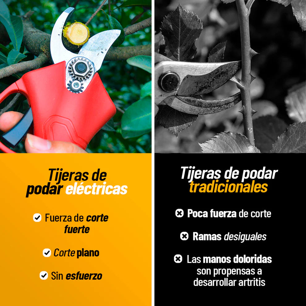 Tijeras de Podar Eléctricas con Doble Batería - PodaPower Pro™