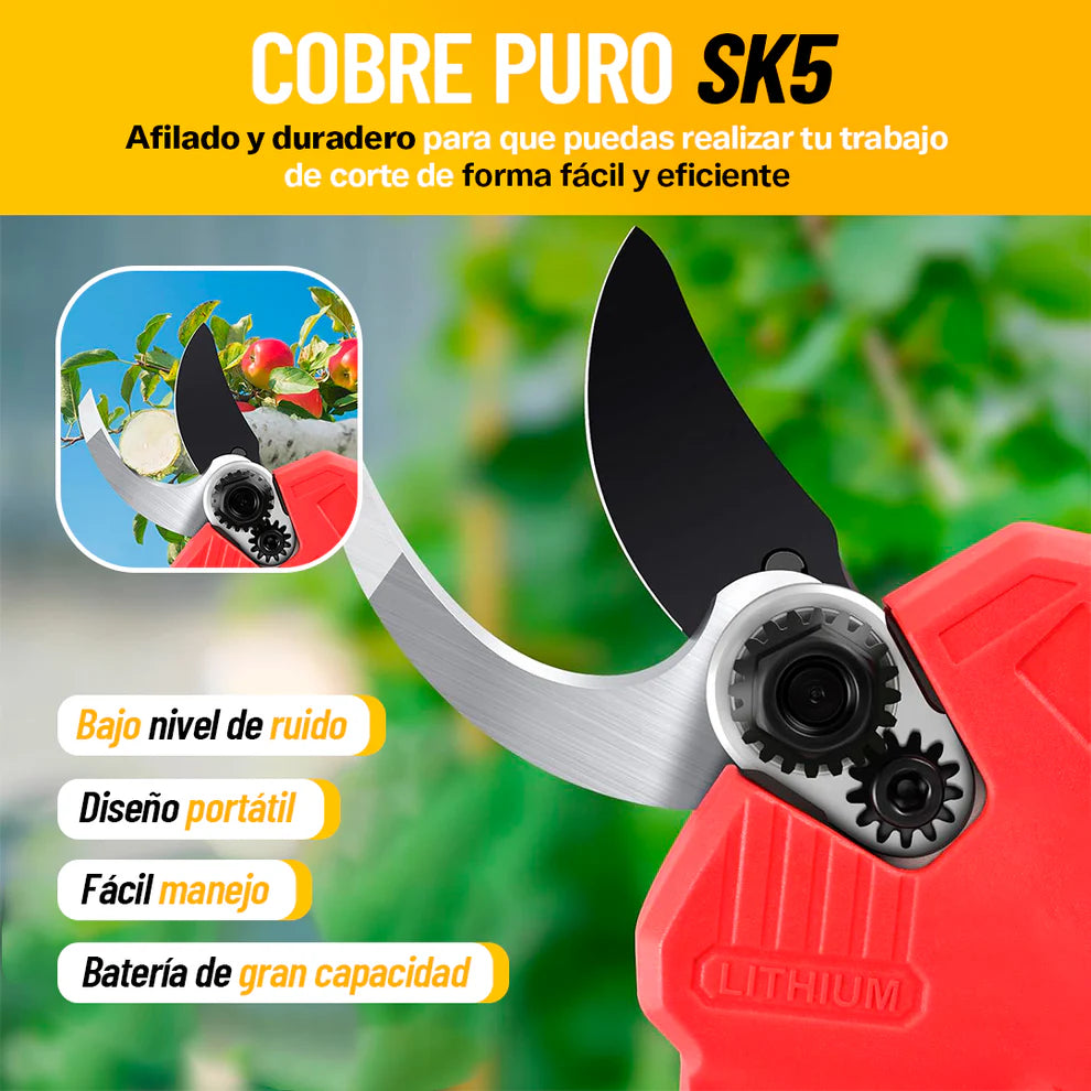 Tijeras de Podar Eléctricas con Doble Batería - PodaPower Pro™