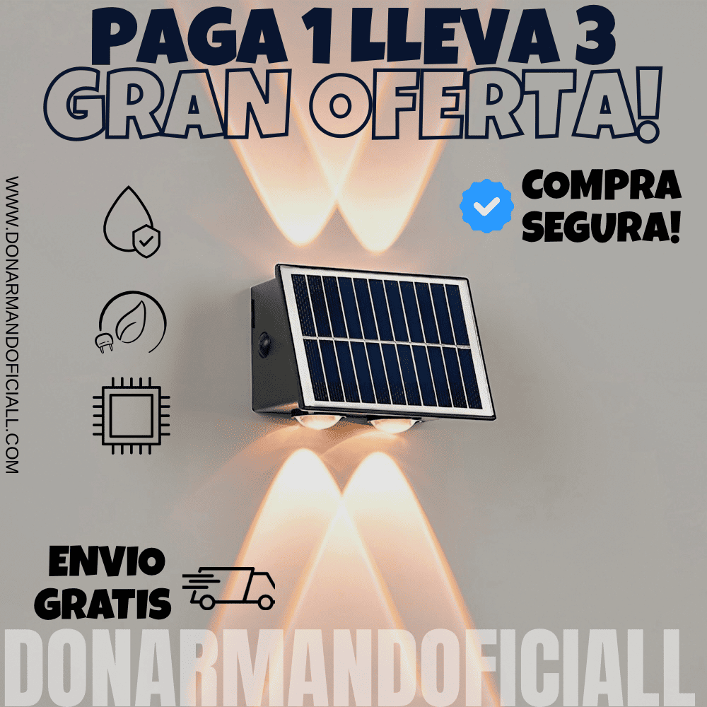 Paga HOY 1 Lámpara Solar Led y Llévate 3 Unidades