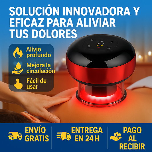 Ventexy - Masajeador De Ventosa Eléctrica Con Terapia De Luz Roja