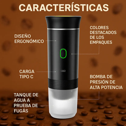 Cafetera Portátil 3 en 1 | Espresso en Cápsulas y Café Molido - Coffi™