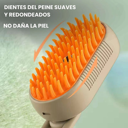 VapoPet™ - Cepillo a Vapor 4 en 1 Para Mascotas + Mini Aspirador Portátil GRATIS
