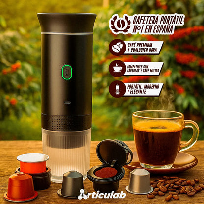 Cafetera Portátil 3 en 1 | Espresso en Cápsulas y Café Molido - Coffi™
