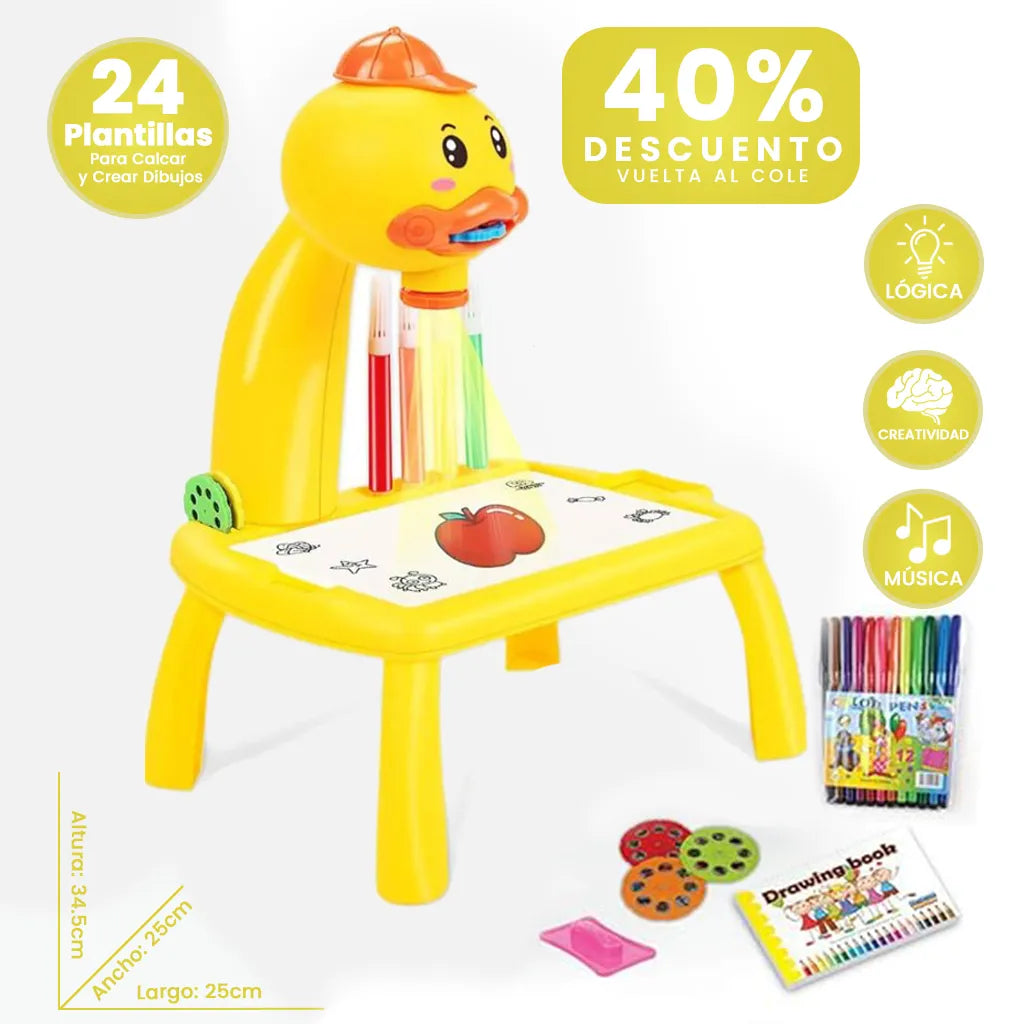 Learny™ - Escritorio De Aprendizaje con Proyector LED + 12 Rotuladores (GRATIS)