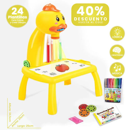 Learny™ - Escritorio De Aprendizaje con Proyector LED + 12 Rotuladores (GRATIS)