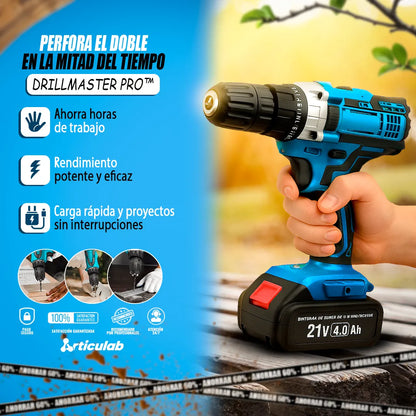 Taladro Eléctrico Inalámbrico con Doble Batería – DrillMaster Pro™