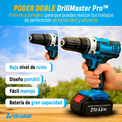 Taladro Eléctrico Inalámbrico con Doble Batería – DrillMaster Pro™