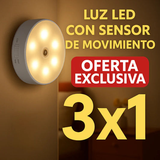 Lampara LED Portátil con Sensor de Movimiento - OFERTA IMPERDIBLE 3X1