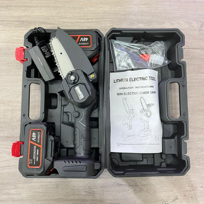 Mini Motosierra Eléctrica + Linterna Frontal LED GRATIS